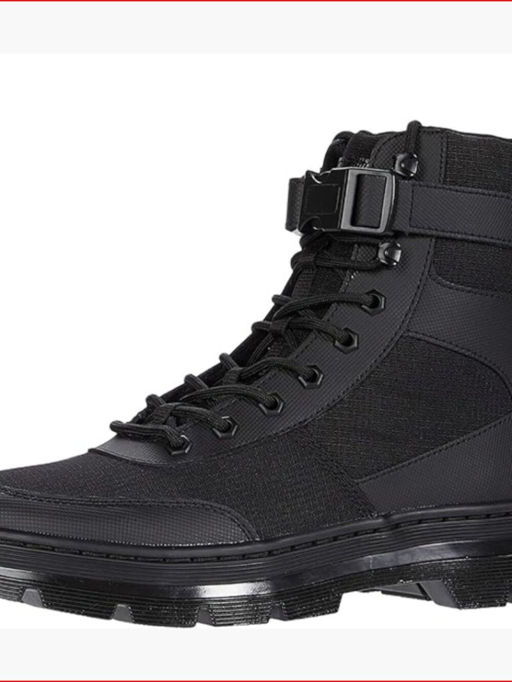 Unisex Lace-Up Combat Boots with Leather and Synthetic Materials